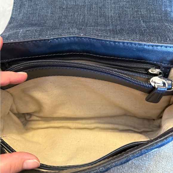 Michael Kors Sloan Chain Denim Shoulder Bag - Picture 13 of 14